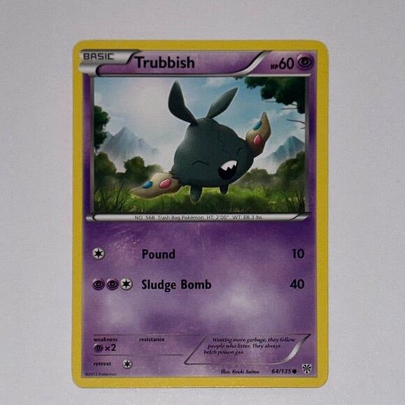 POKEMON CARD: Trubbish #64/135 (Pokemon Plasma Storm) - Picture 1 of 2